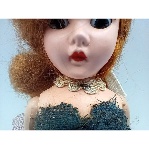 Vintage 1950s Ballerina Doll Sleepy Eyes Pink Tulle Skirt 6.5 In Fashion Toy - Picture 4 of 15